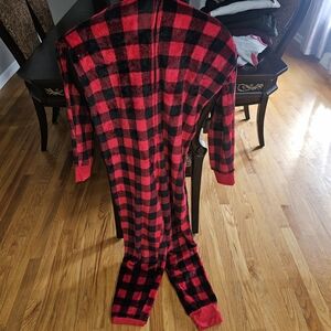 Red and Black Plaid Kids One Piece